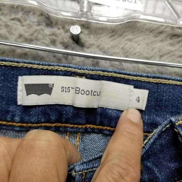 Levis Jeans Womens 4 515 Medium Wash Stretch Mid Rise Bootcut - Picture 5 of 16